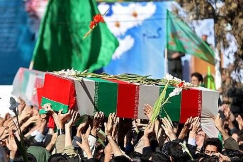 برگزاری مراسم تدفین یک شهید گمنام در بنیاد ایران شناسی